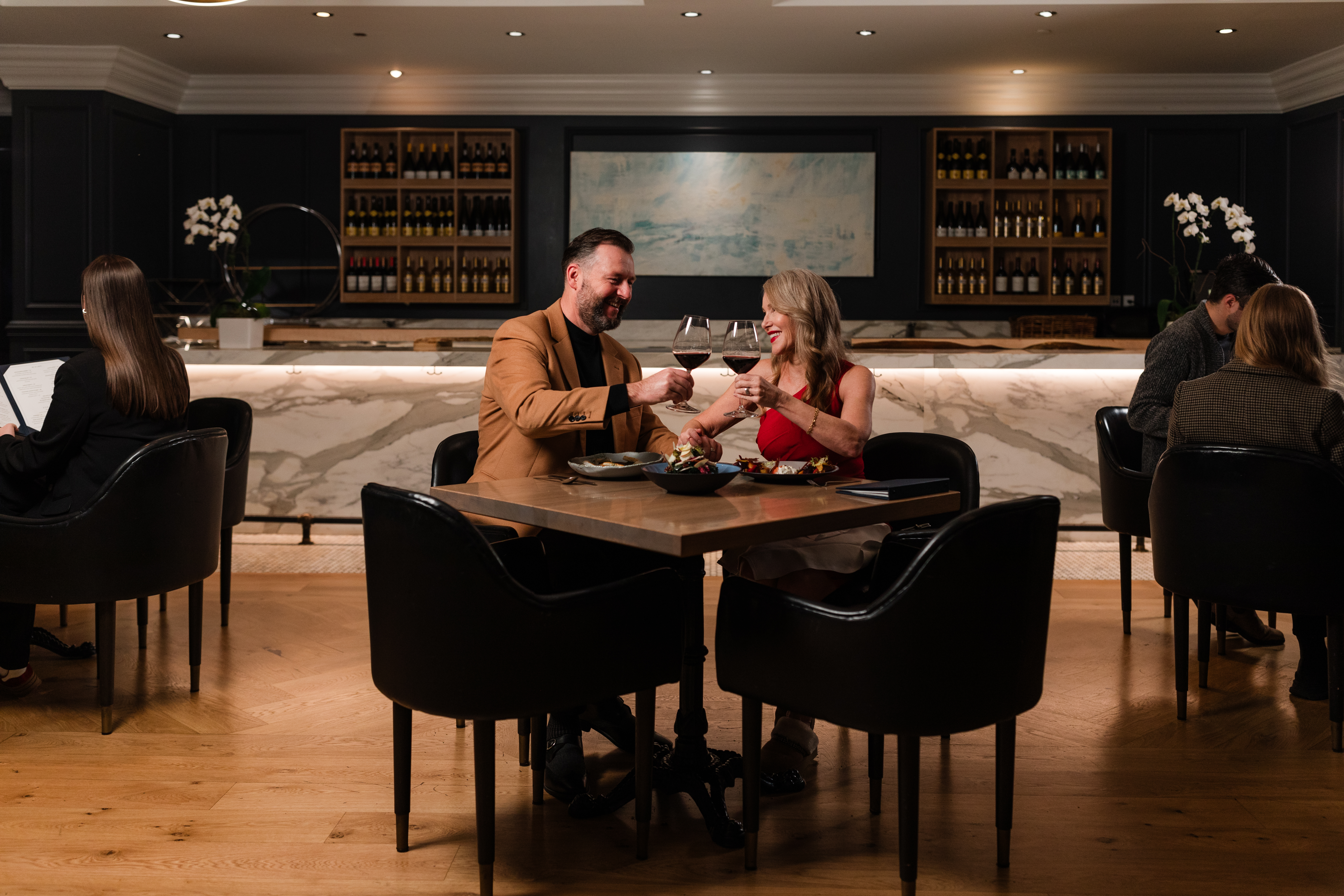 Couple enjoying dinner at Boulevard