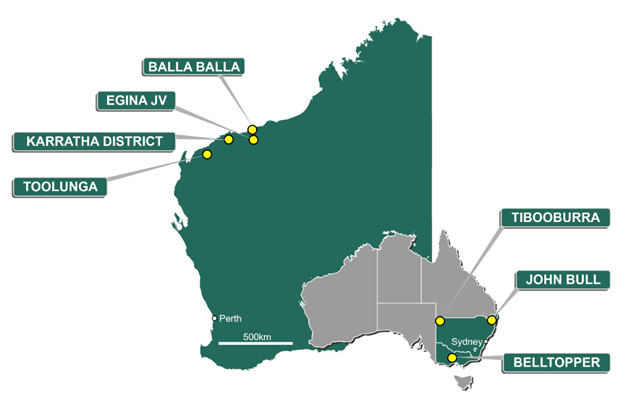 Location of the Novo Project Portfolio 