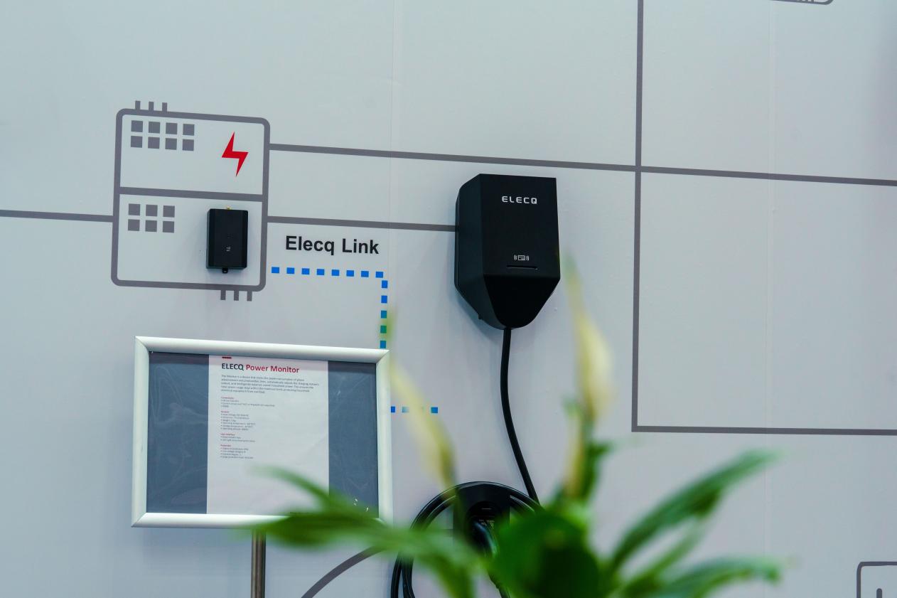 ELECQ’s Home Charger and Power Monitor showcased at Power2Drive Europe 2025, highlighting intelligent load balancing and solar-first charging for resi