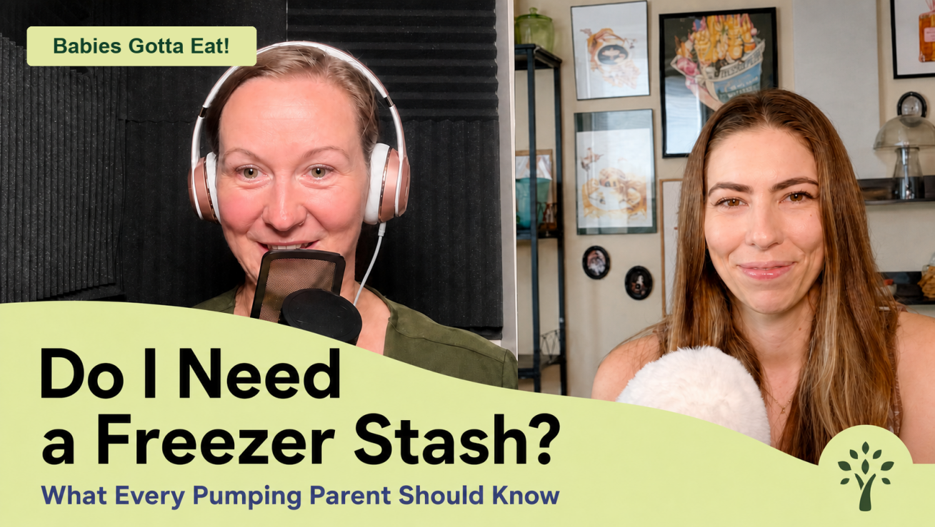 Split-screen video thumbnail for GROWNSY's Babies Gotta Eat! campaign
