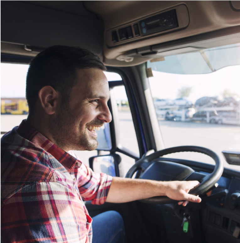 Driver in truck