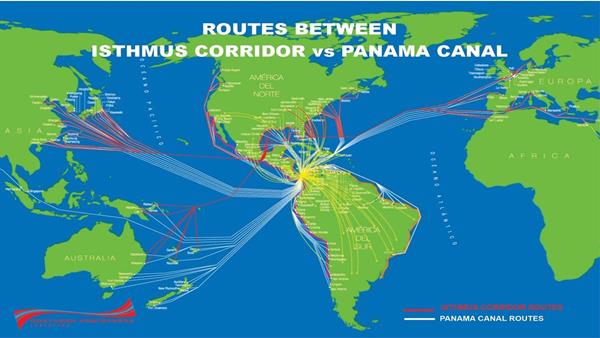 Isthmus Corridor Routes Map