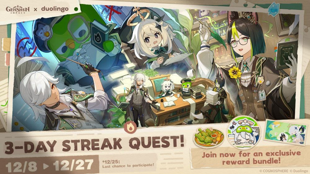 Duolingo x Genshin Impact 3-Day Streak Quest