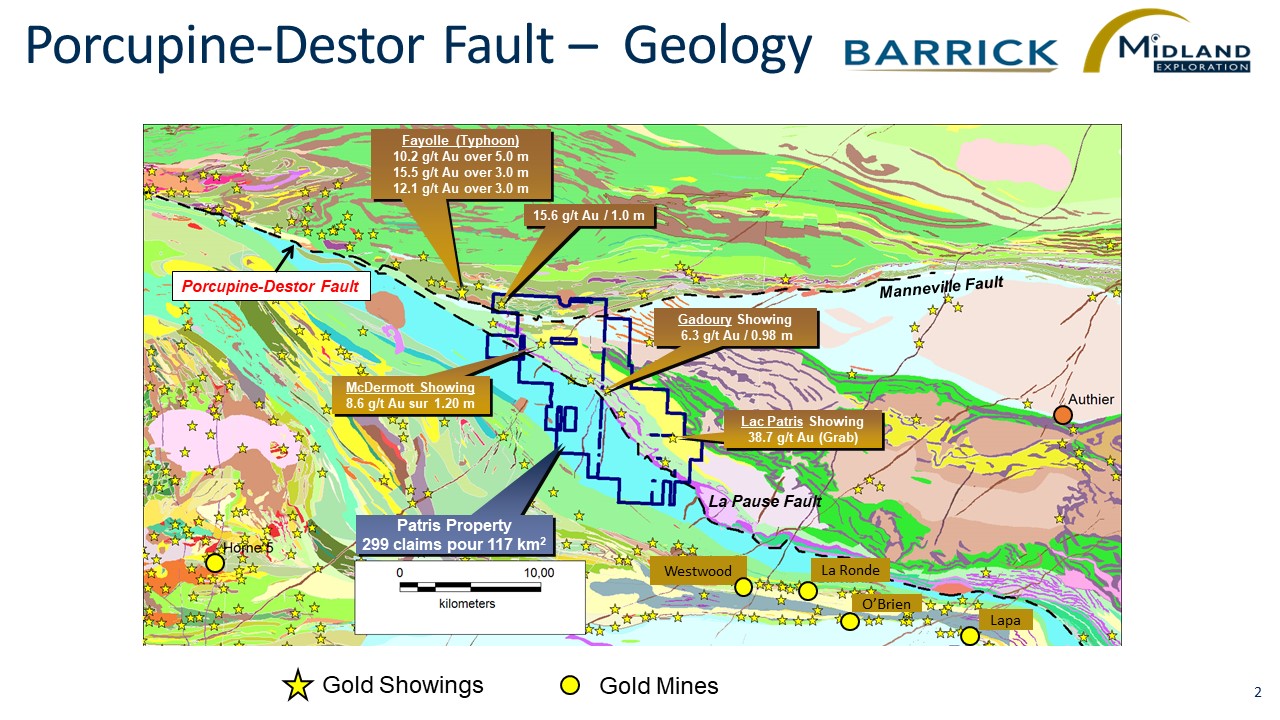 Figure 2 Porcupine-Destor Fault-Geology