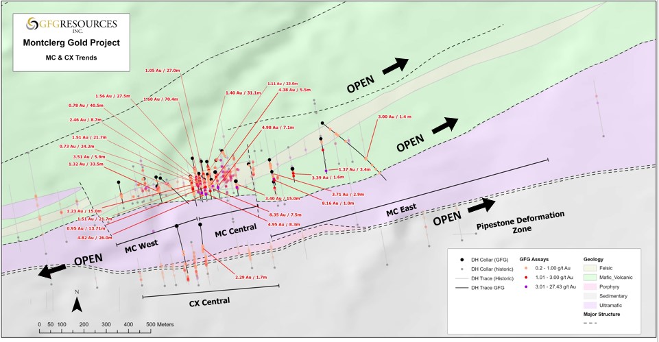 Fig_2_GFG_Montclerg Gold Project Plan Map_Nov 9 2022