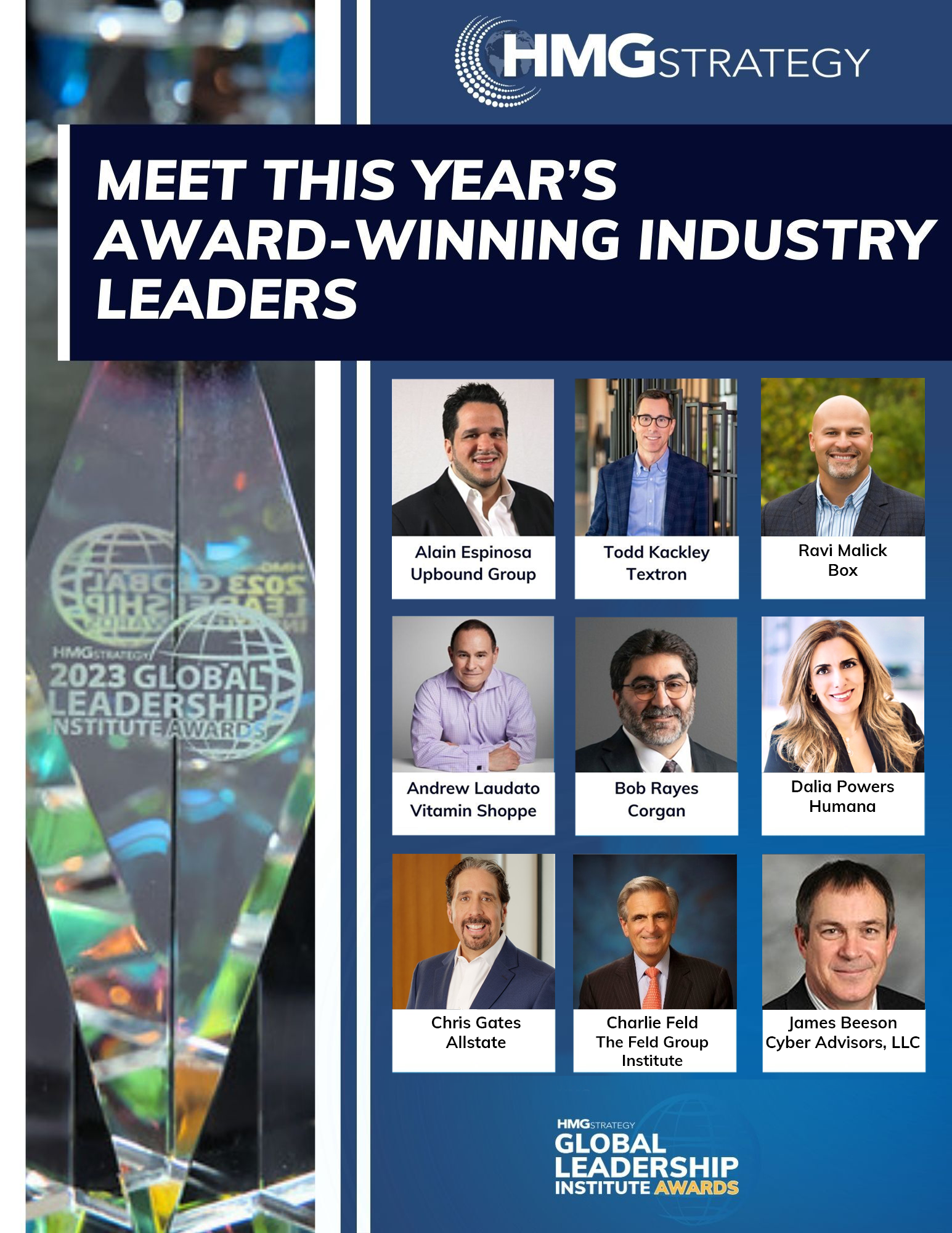 CIO Leadership: Celebrating Charlie Feld and Other Recipients of HMG Strategy’s Global Leadership Institute Awards at the 15th Annual Dallas C-Level Technology Leadership Summit on April 2