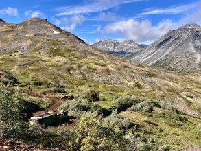 Diamond drilling underway at the Kuhn tungsten system, northern British Columbia 