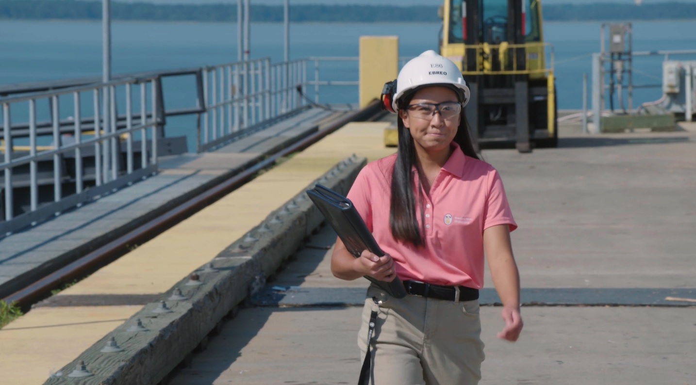 Past scholarship recipient Natalie E. Nguyen, now a nuclear engineer at HII’s Newport News Shipbuilding division.