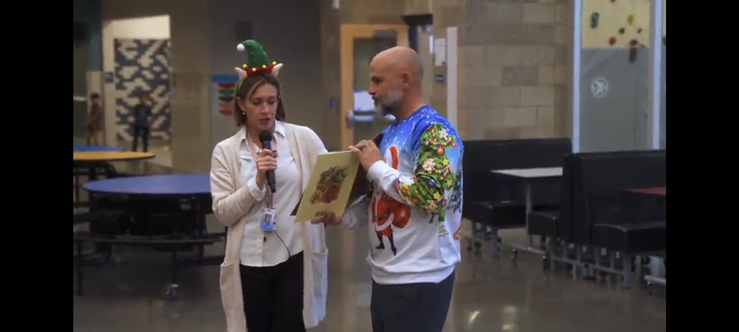 Principal Brooke Paras South Clearfield Elementary: Principal Brooke Paras interviewing for "Elves and the Shoemaker" with Mountain America Credit Union