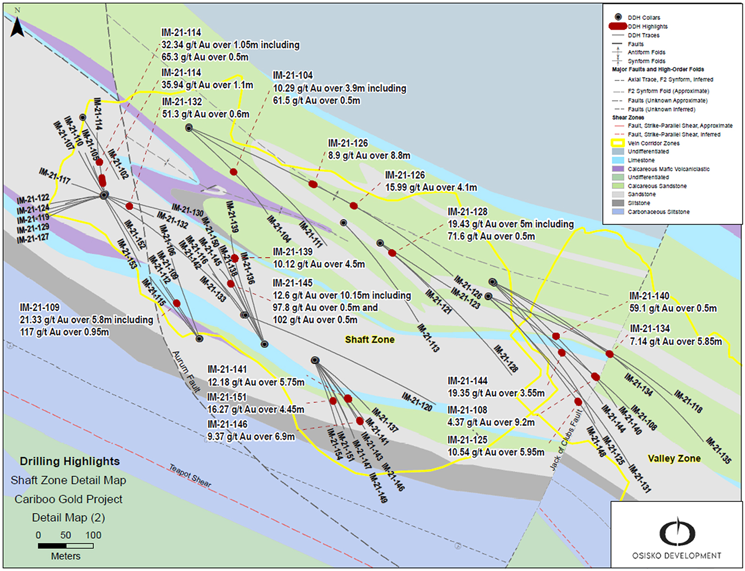 Figure 3: Shaft Zone select drilling highlights