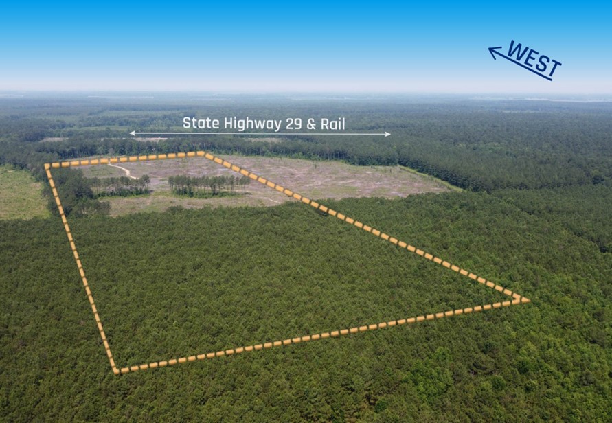 118-acre Land Purchase Bird's Eye View