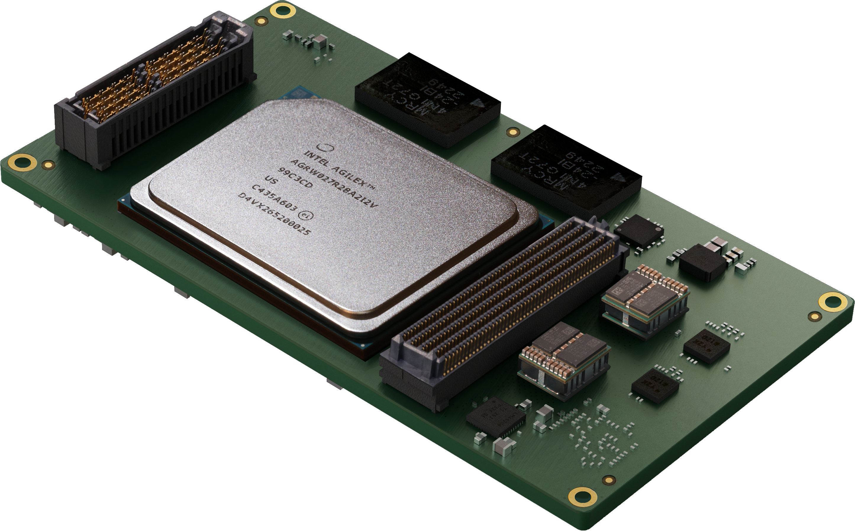 Mercury’s DRF2270 system-on-module, featuring Altera’s latest Agilex 9 FPGA.