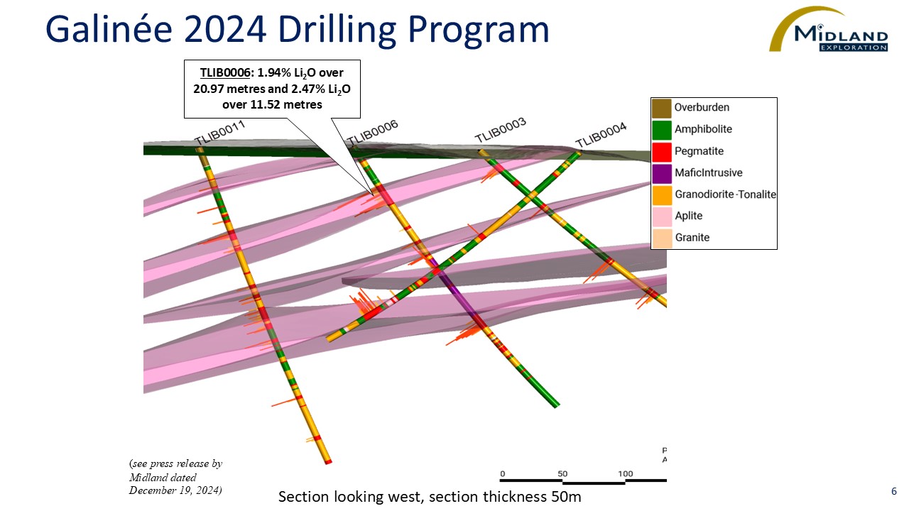 Figure 6 Galinée 2024 Drilling Program