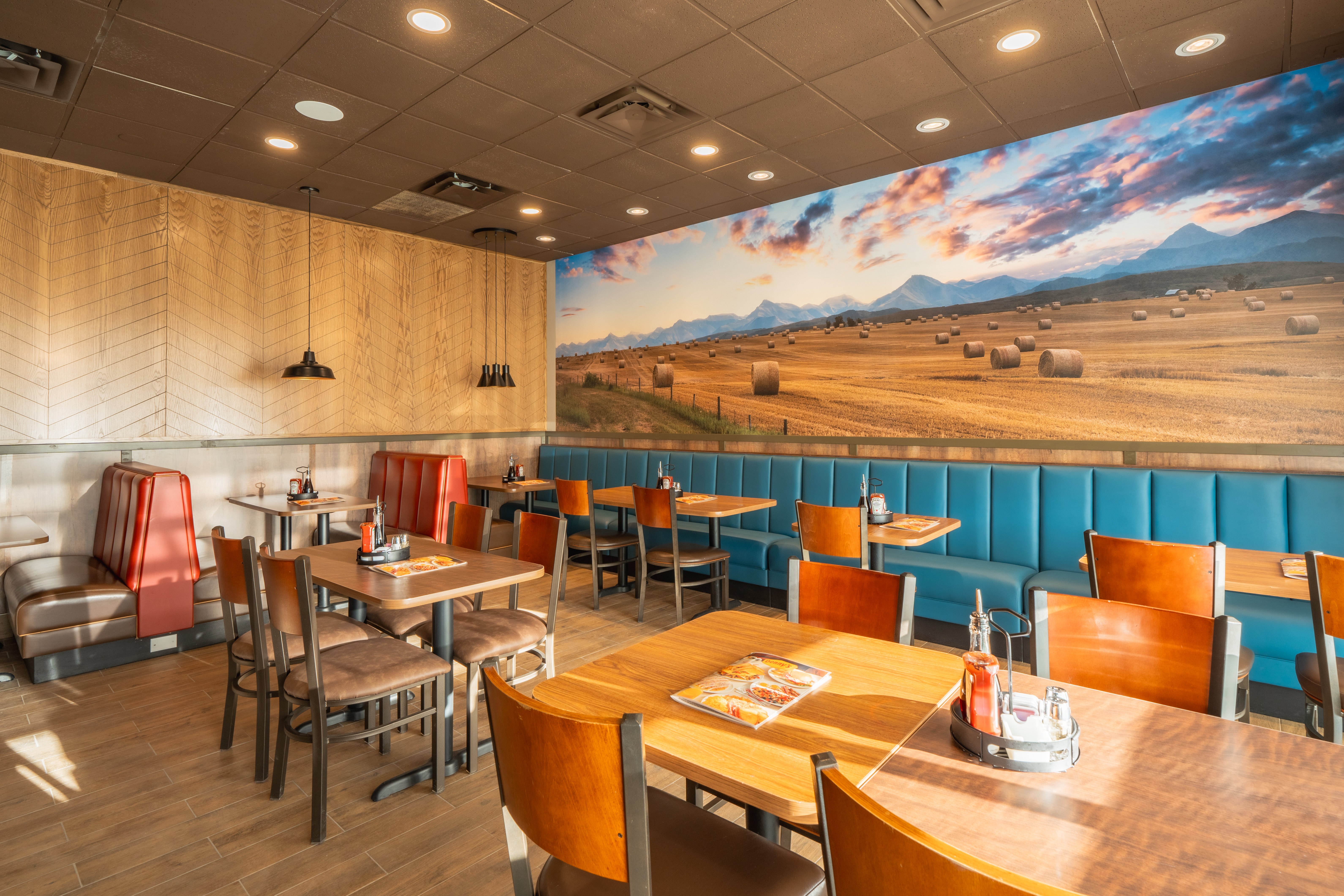 Denny's Spruce Grove Opening - Interior Seating 1