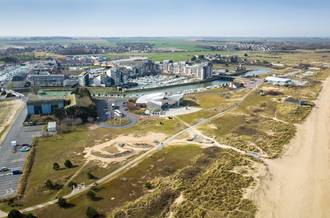 Vue aérienne du Centre Juno Beach de 2014