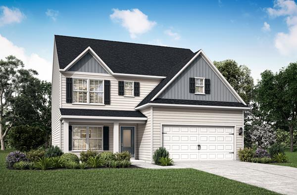 The four-bedroom Hartford floor plan by LGI Homes is available at New South Bridge.