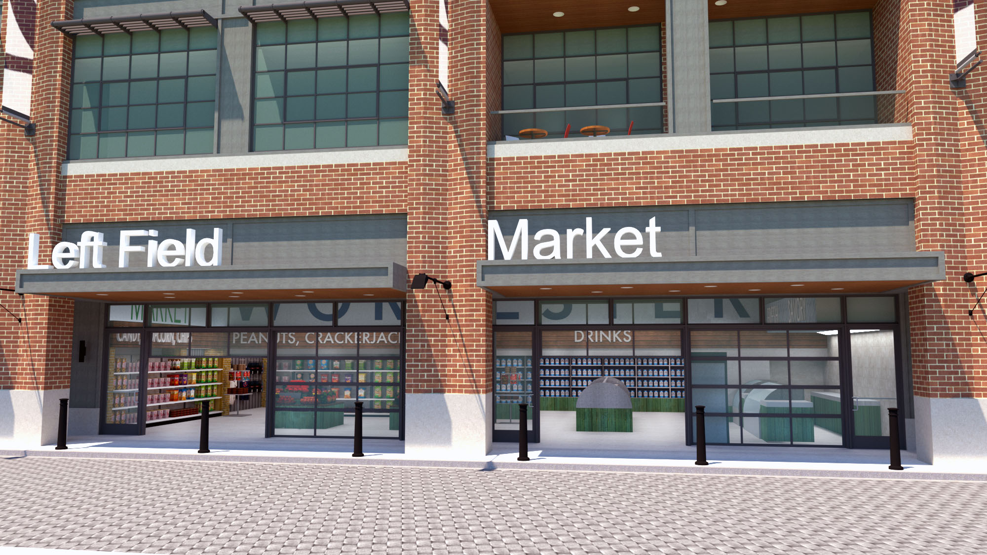 LF MARKET - exterior entrance - render