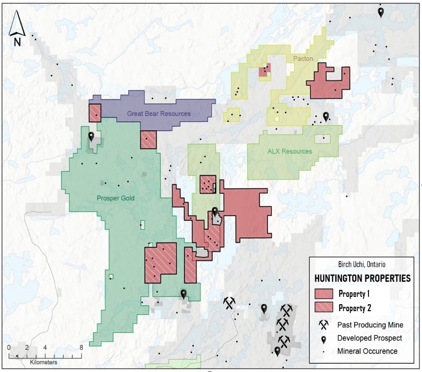 HUNTINGTON -  BIRCH-UCHI PROXIMITY MAP