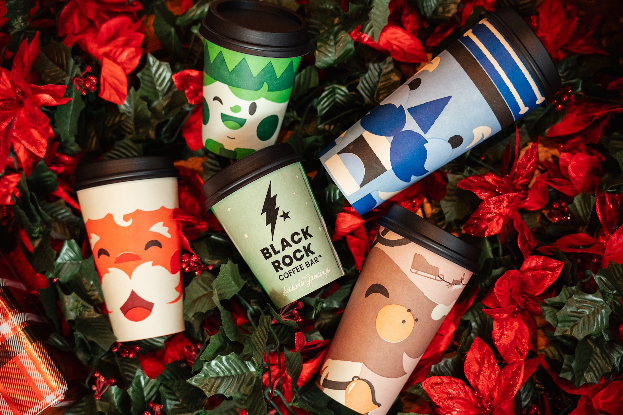 Black Rock's Winter Coffees include Peppermint Bark Blondie, Chocolate Pretzel Mocha as well as the Fireside Blend