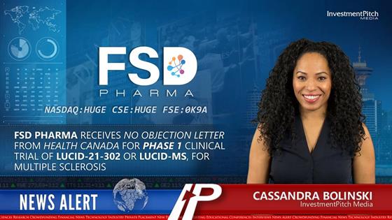 FSD Pharma receives No Objection Letter from Health Canada for Phase 1 clinical trial of LUCID-21-302 or Lucid-MS, for Multiple Sclerosis: FSD Pharma receives No Objection Letter from Health Canada for Phase 1 clinical trial of LUCID-21-302 or Lucid-MS, for Multiple Sclerosis