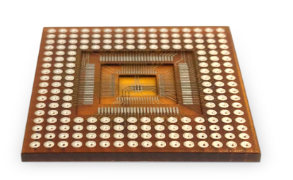 Multi-layered IC interface stepped socket