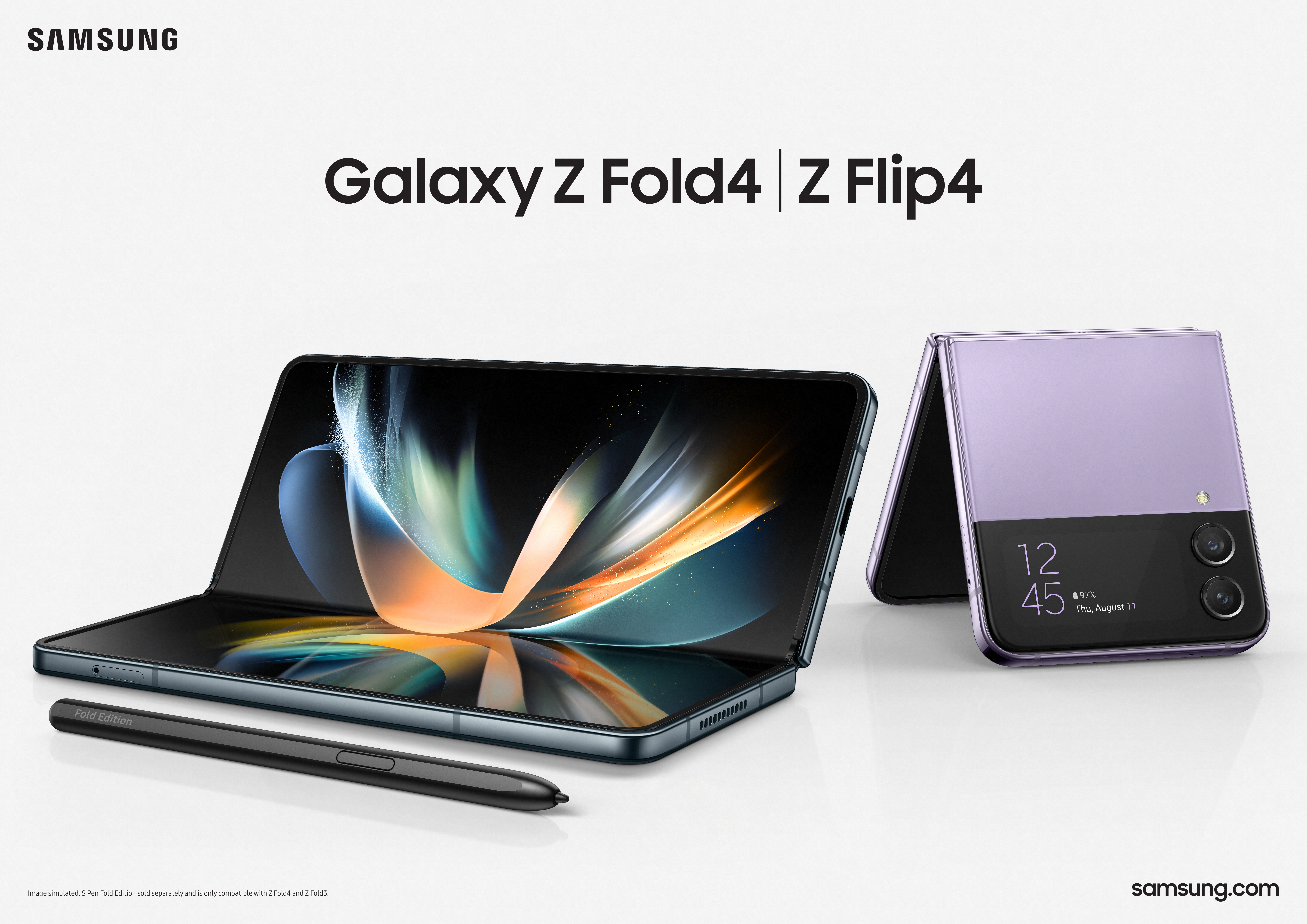 Samsung Galaxy Z Flip4 et Fold4 avec S Pen