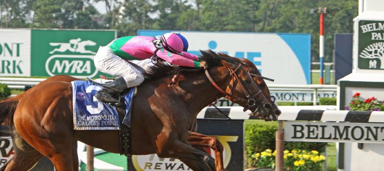 ELMONT, NY: John Velazquez and "Shackleford" (against the rail) nose out Rajiv Maragh and "Caleb's Posse" to win The Metropolitan Handicap at Belmont Race Track on May 28, 2012, in Elmont, NY.

Photo credit: Shutterstock royalty-free stock photo ID:103796159
By Cheryl Ann Quigley