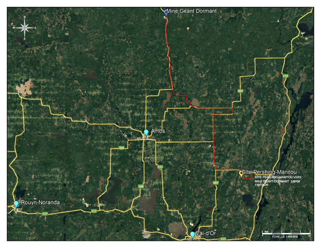 Regional Map of Abitibi in Québec