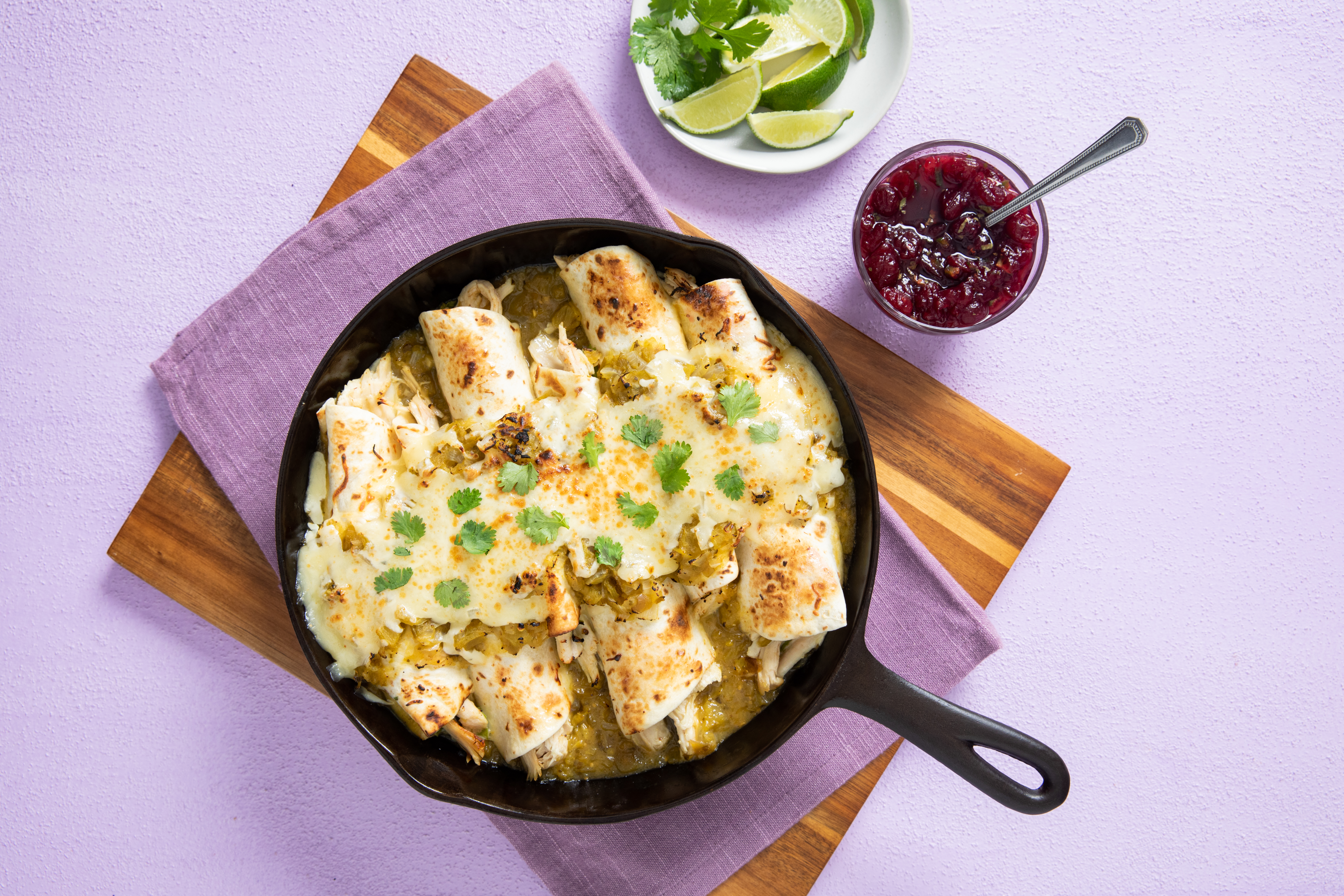 Leftover Turkey Skillet Enchiladas