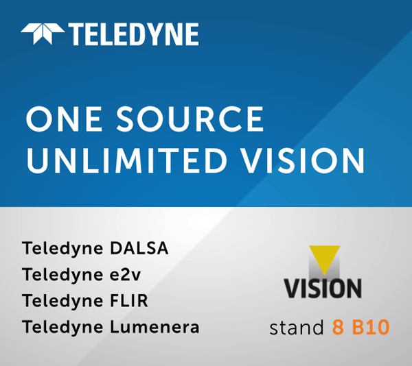 Teledyne 将在Vision 2021展览会中展示最新的成像技术