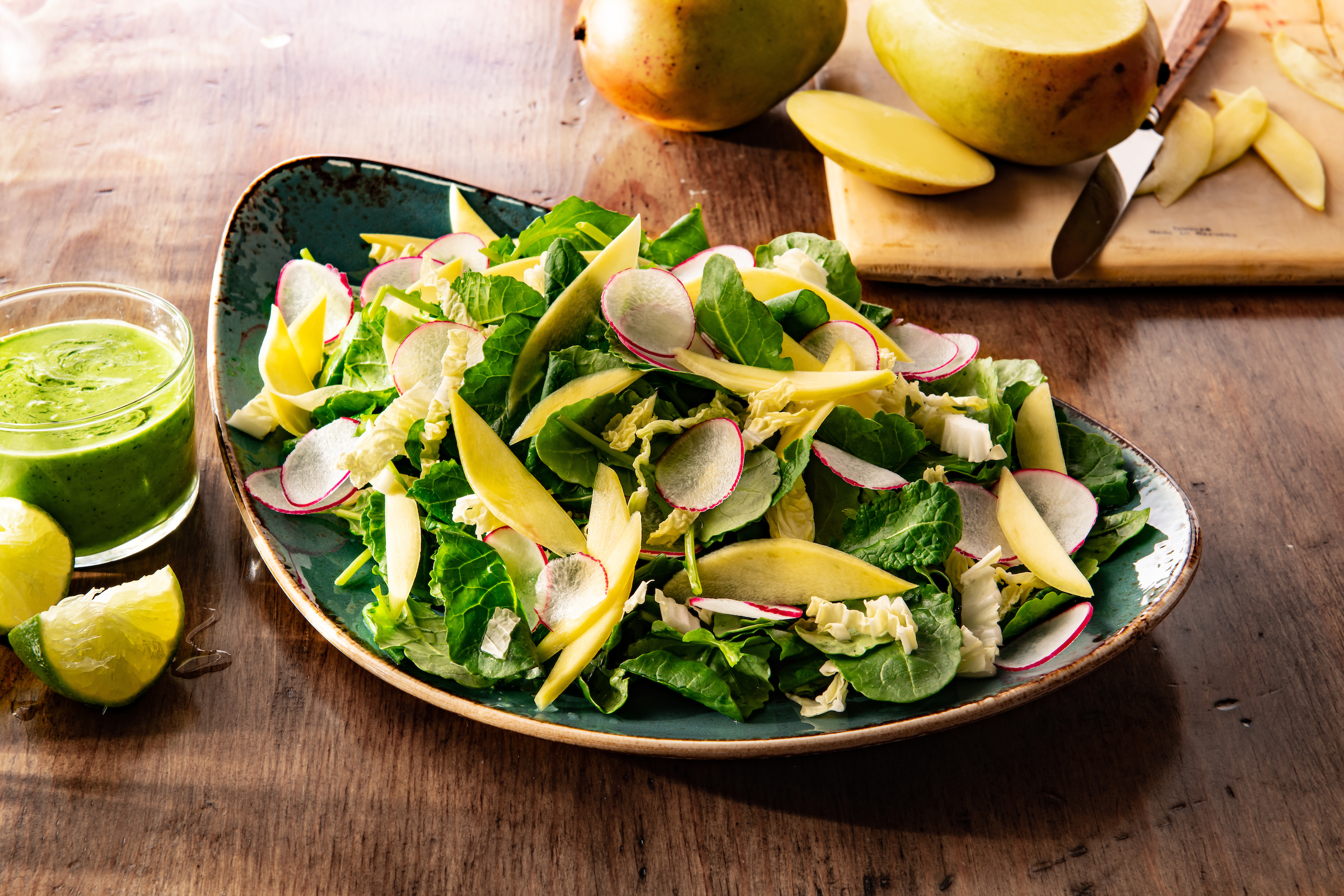 Baby Kale and Mango Salad