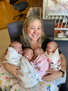 An Arizona family is thrilled to have all four of their quadruplets home from Dignity Health St. Joseph’s Hospital and Medical Center following a complex delivery, and 10 week stay in the hospital’s Level III NICU.