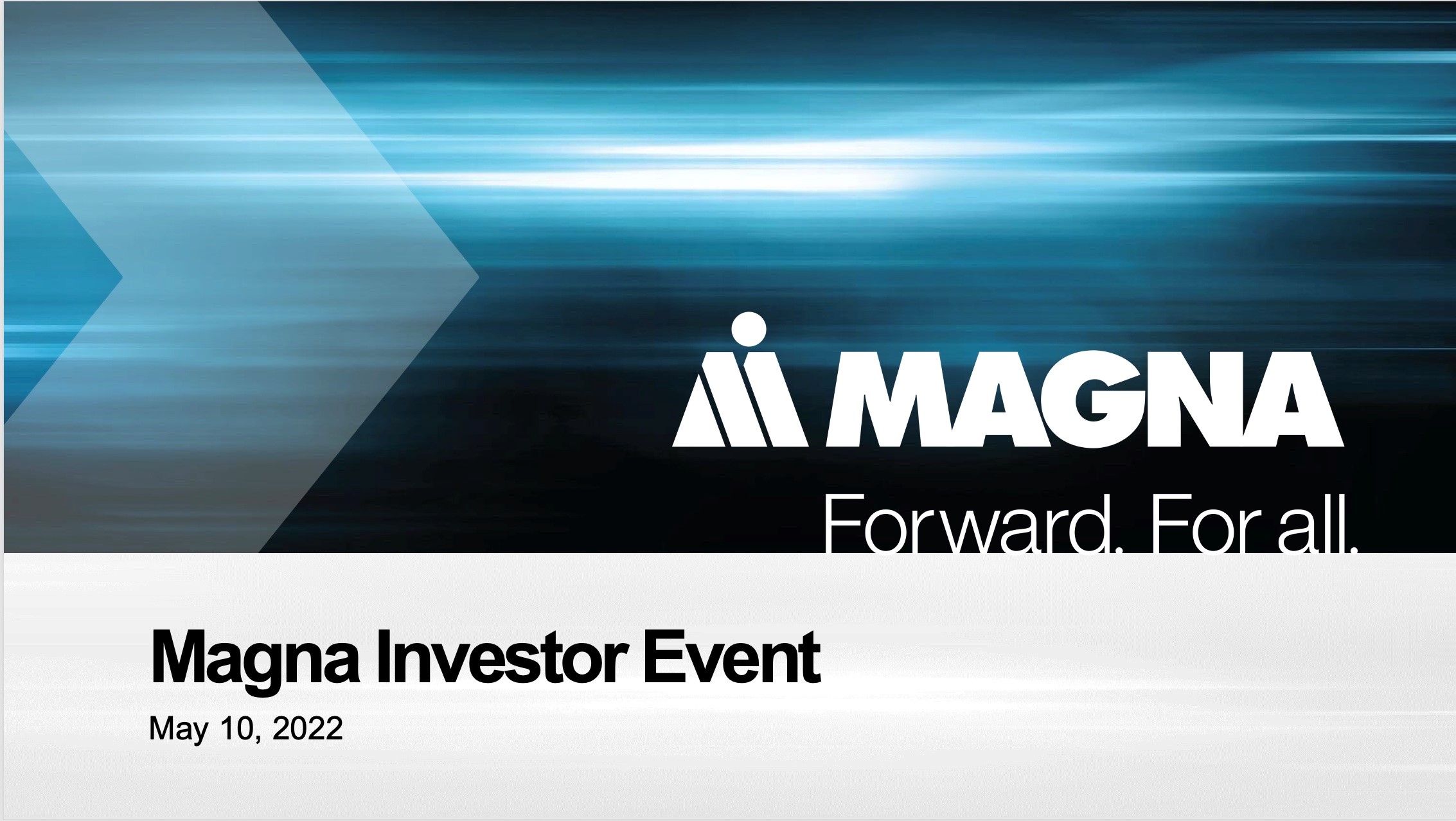 Magna Investor Event