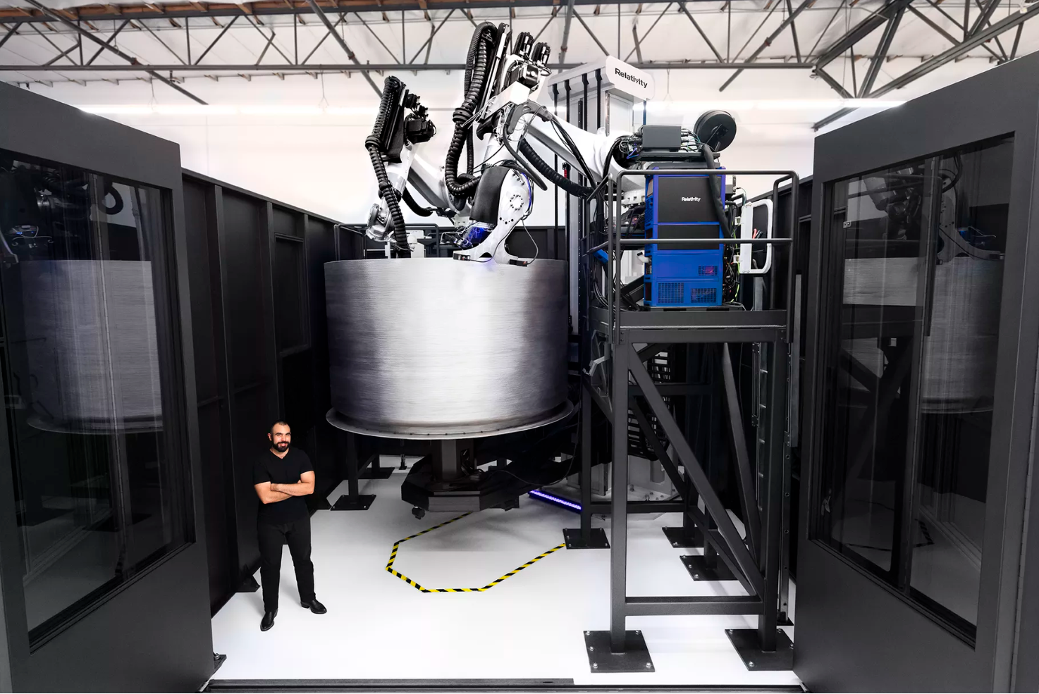 3D printing of the Terran 1 launch vehicle at Relativity’s Stargate factory