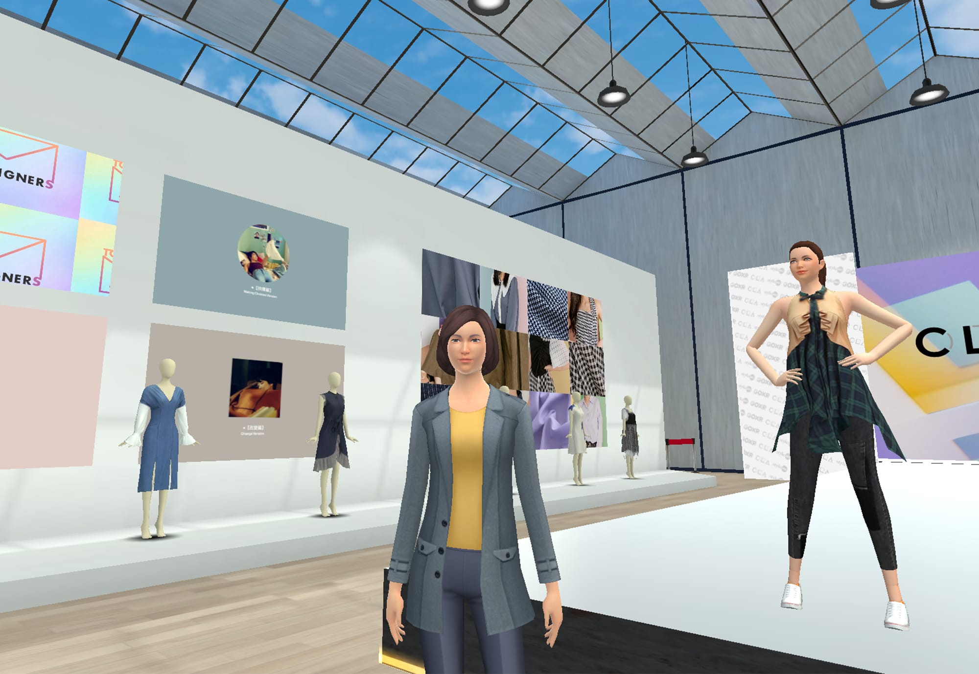 metaverse fashion event scene