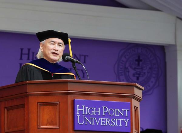 Dr. Michio Kaku, theoretical physicist, co-founder of String Field Theory, bestselling author, renowned futurist and popularizer of science, served as Commencement speaker for High Point University’s Class of 2019 today. 