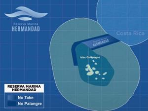 Ecuador declares the new marine reserve ‘Reserva Marina Hermandad’ as illustrated here.