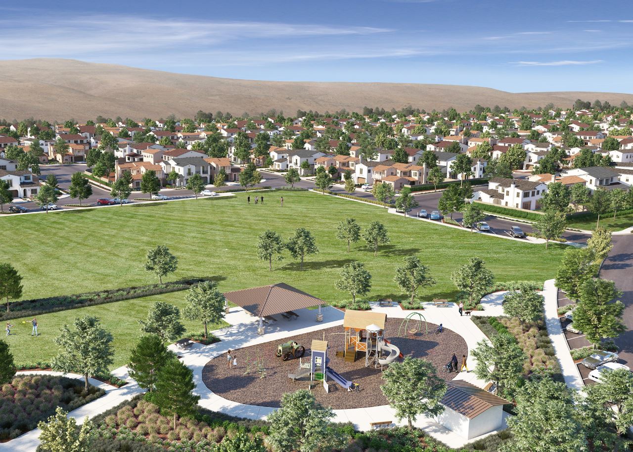 Tracy Hills will include neighborhood parks including one dog park, 30 acres of community parks, and a community clubhouse and pool.  