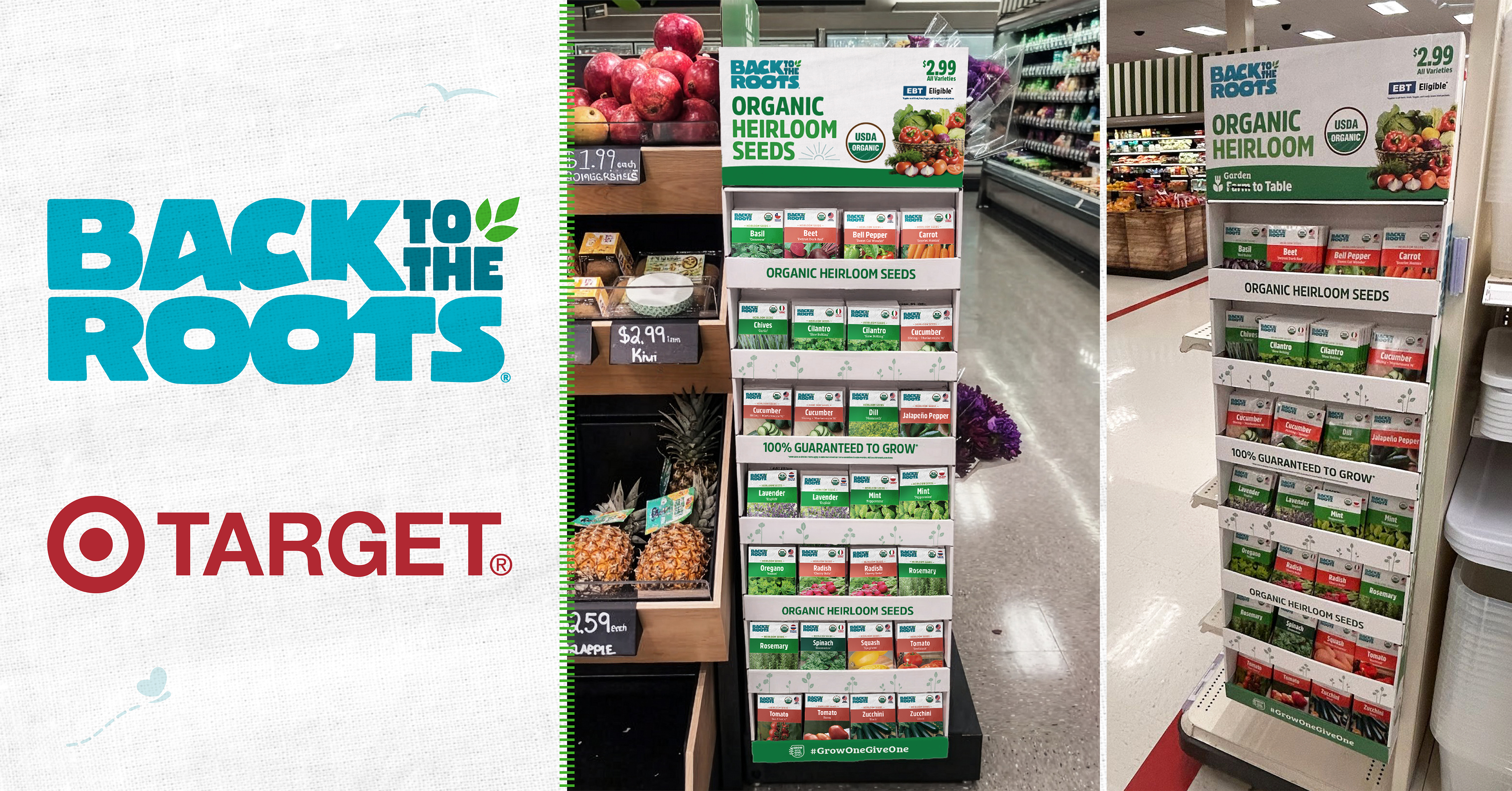 Back to the Roots in Target produce aisles