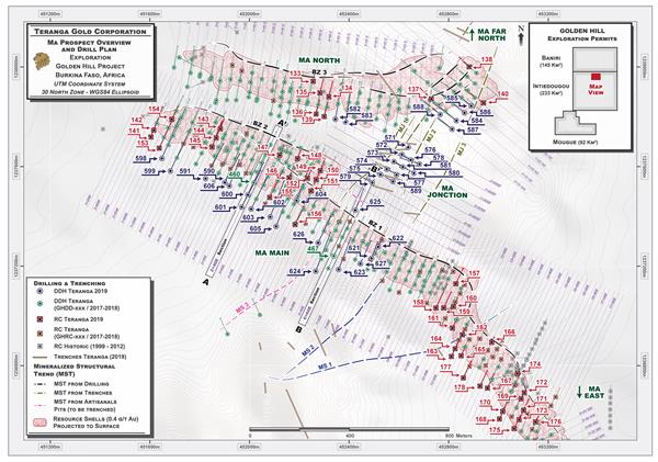 Figure 2 - Golden Hill Property – Ma Structural Complex Plan Map