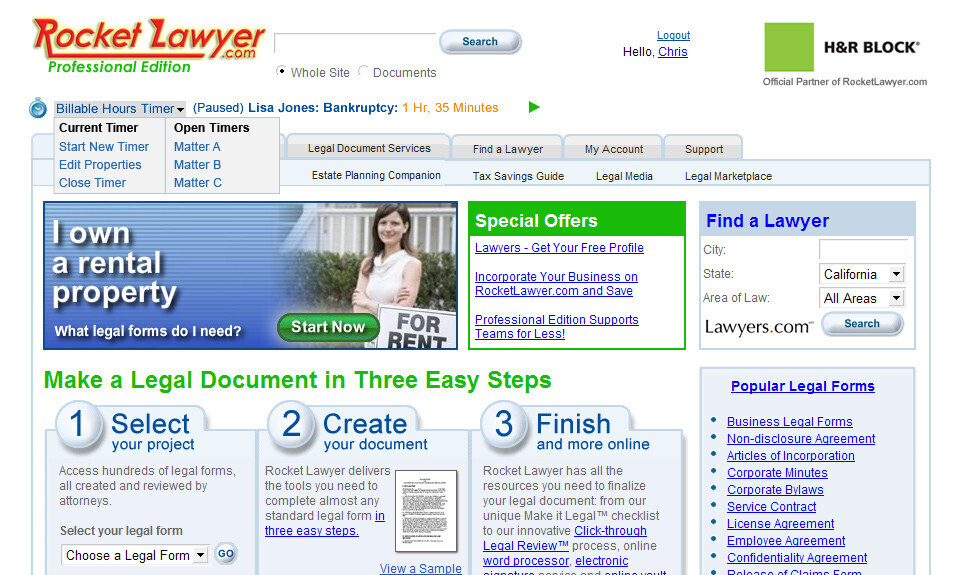 rocket-lawyer-old-site-screenshot