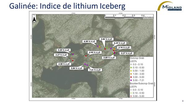 Figure 4 Galinée-Indice de lithium Iceberg