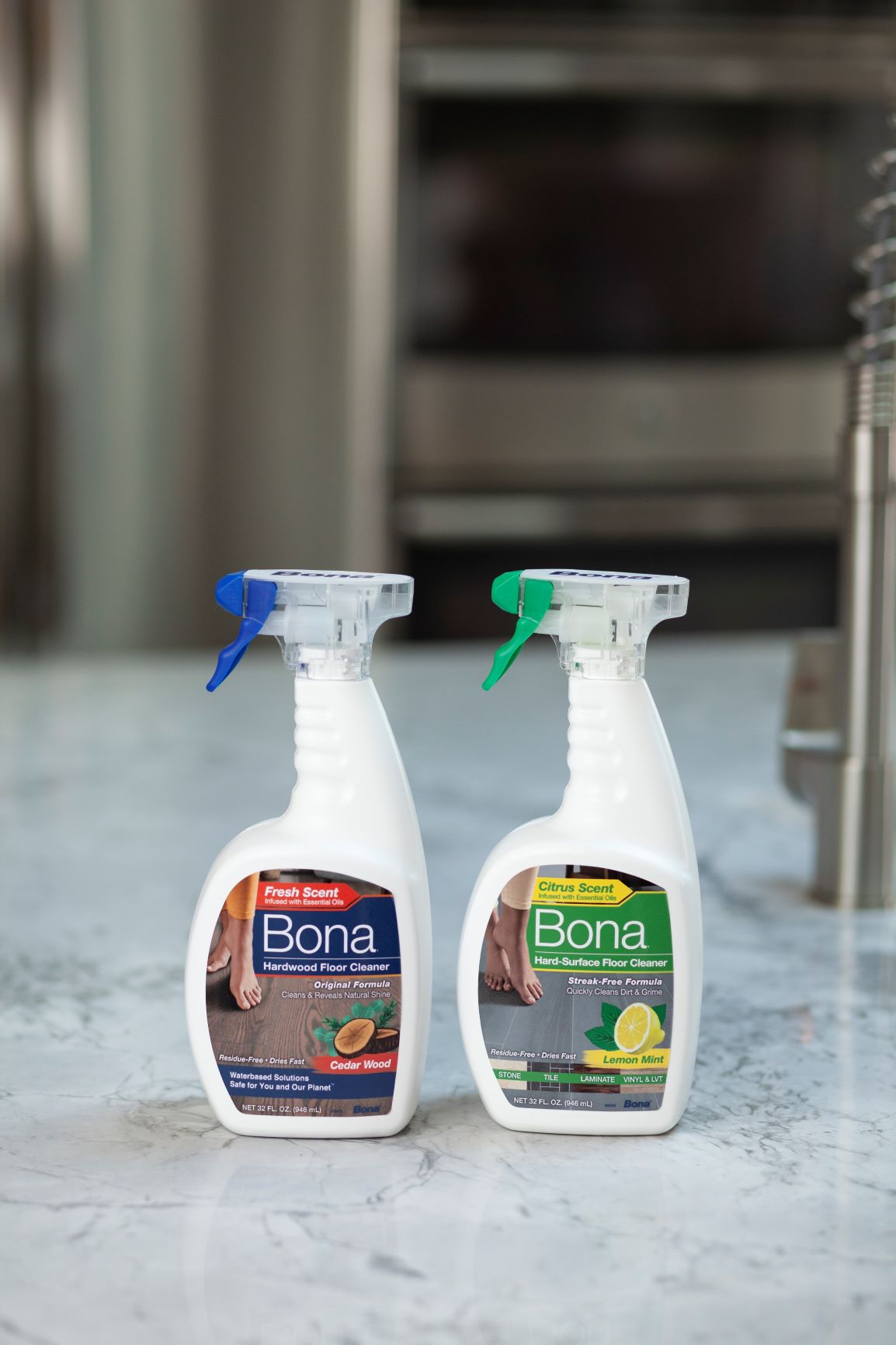 Bona Floor Cleaner, Hard-Surface, Lemon Mint, Citrus Scent - 32 fl oz