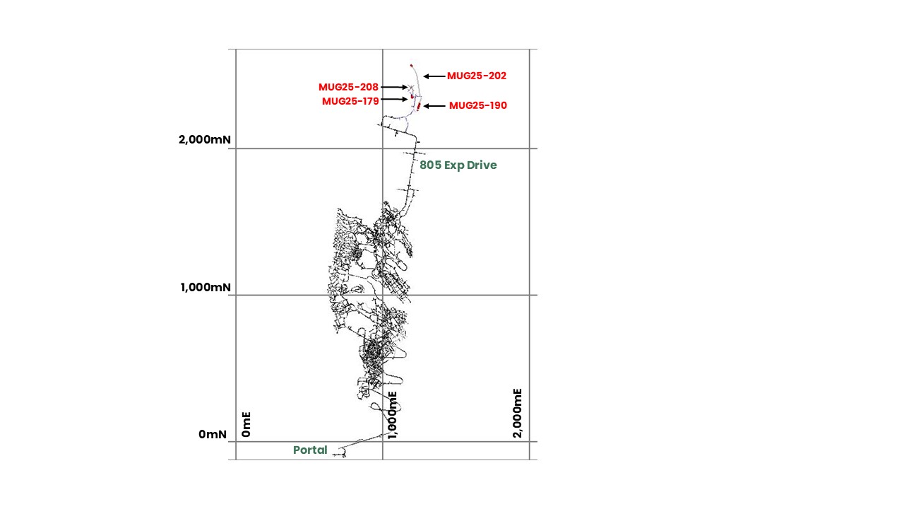 Plan view of drilling in this announcement 