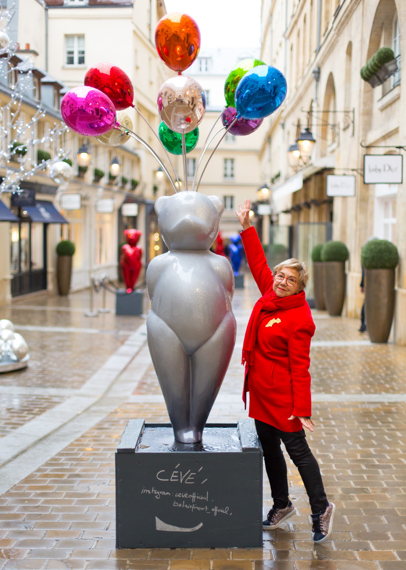 CÉVÉ and her masterpiece Ball'Moon at Le Village Royal, Paris, 2020