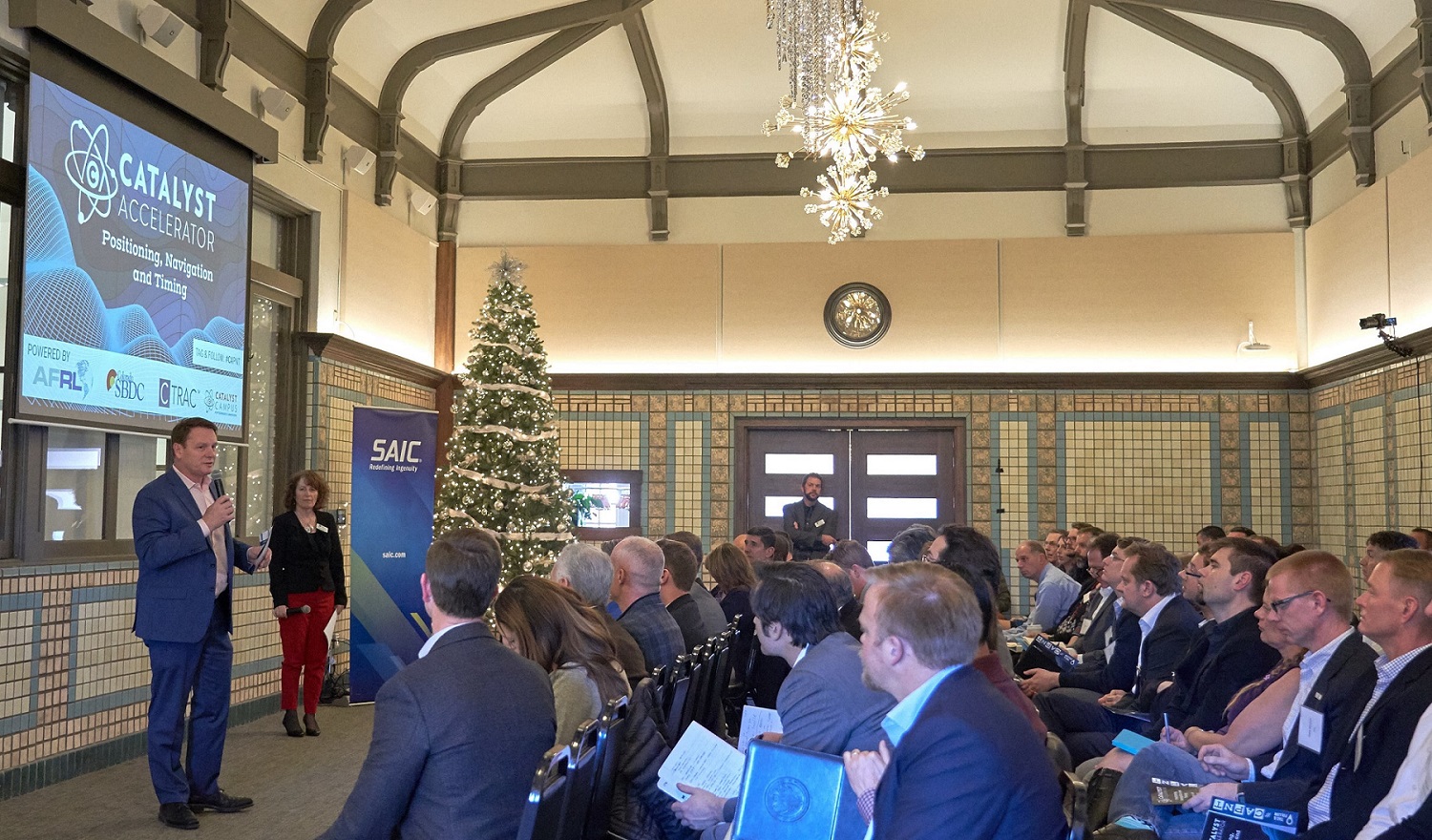 Catalyst Campus President and Founder Kevin O'Neil speaks at a recent Catalyst Space Accelerator Demo Day.