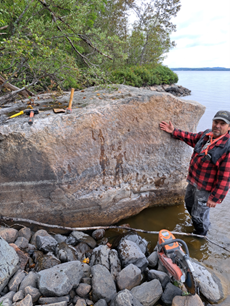 Floating Boulder on New Claims