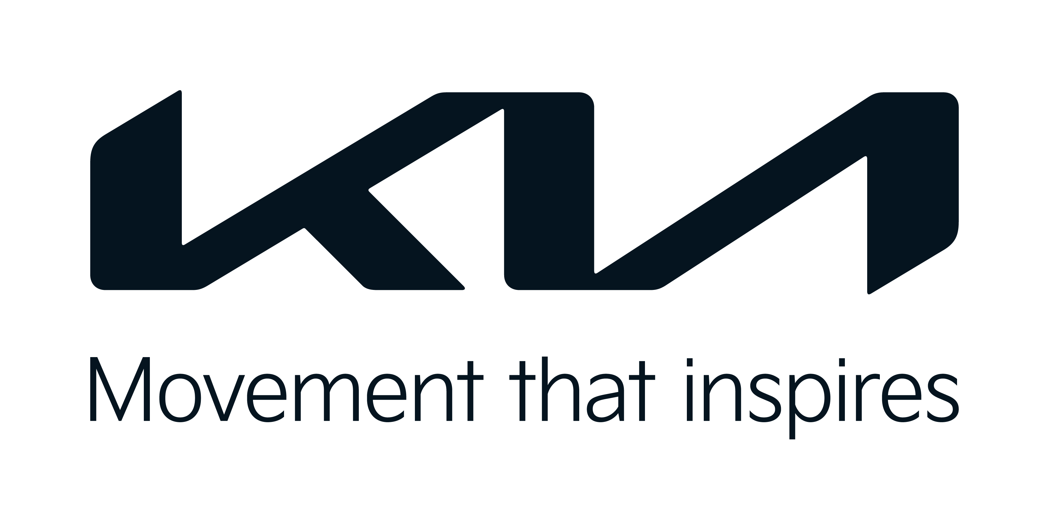 New Kia logo and brand slogan