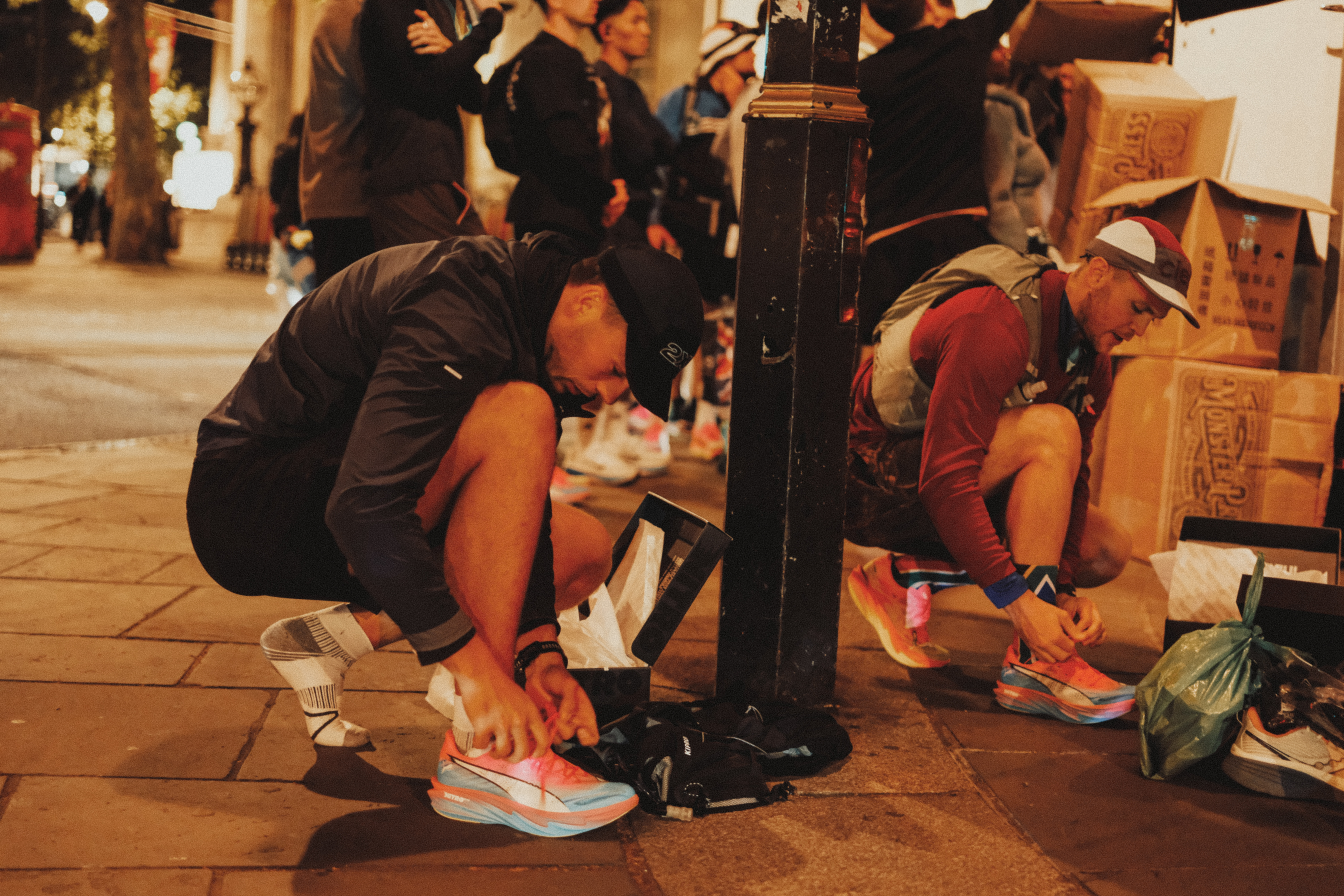 Participants arrived at Trafalgar Square as earlier as 6pm to soak up the energy, with PUMA supplying the first 100 people to arrive at its PROJECT 3 Van with a free shoe swap, switching up their existing footwear for a new pair of the recently  Deviate NITRO™ Elite 4 – stealing the streets in style.