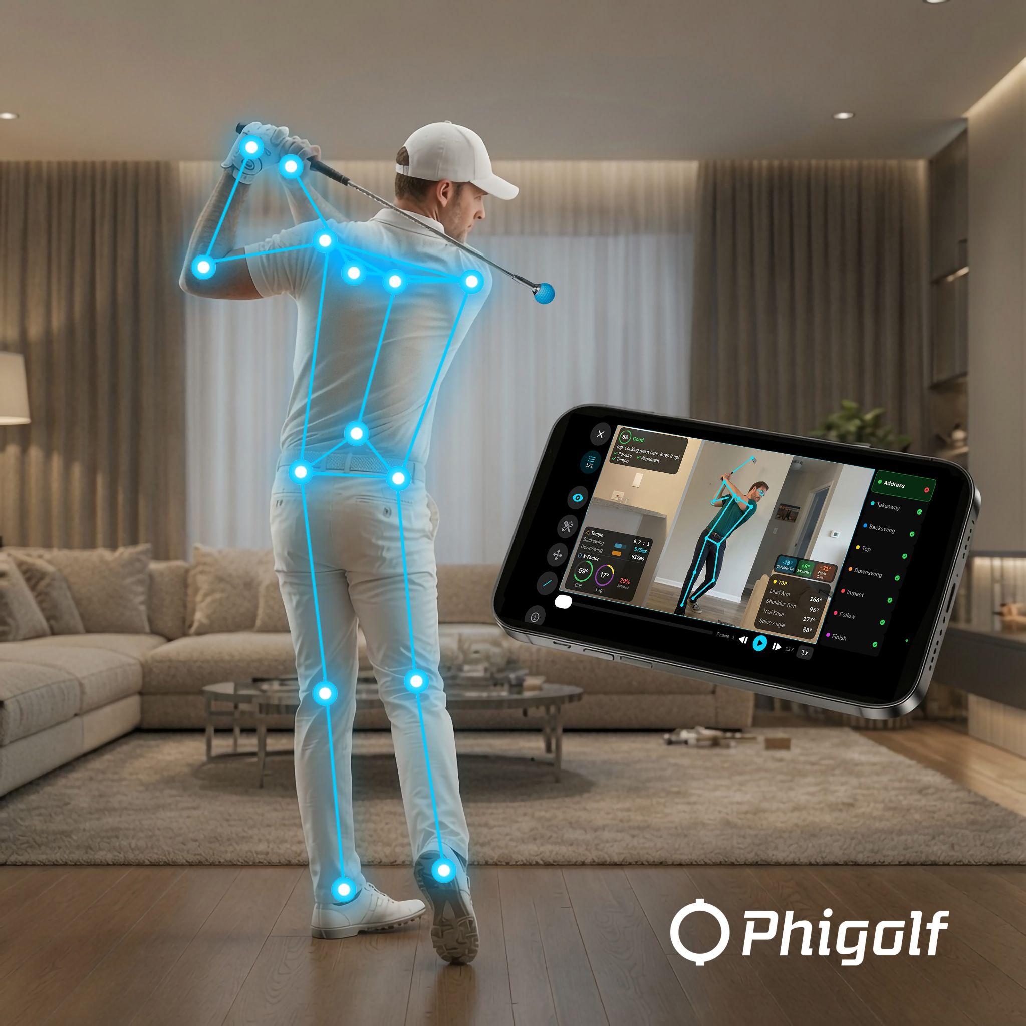 Phigolf Introduces CaddyTrack AI for Smartphone-Based Golf Swing Analysis